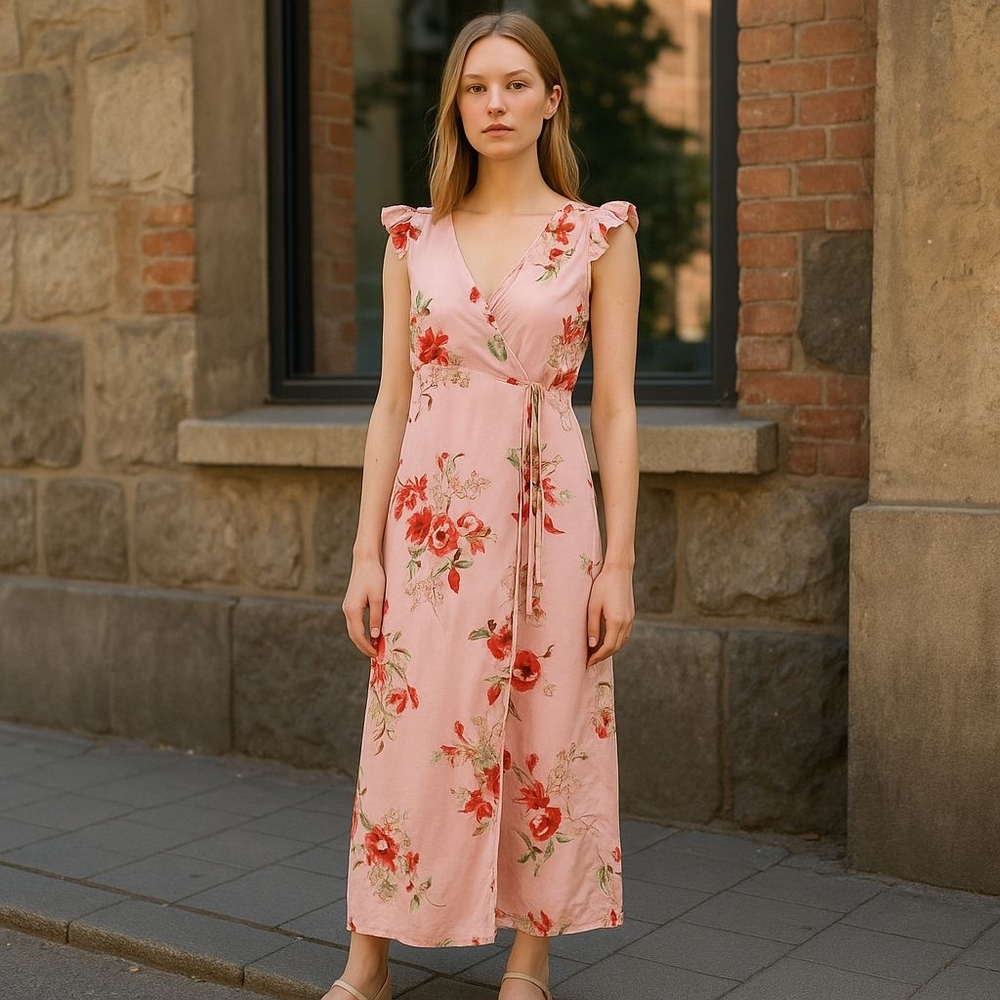 🏷️Monteau Girl Floral-Print Maxi Romper Size 10